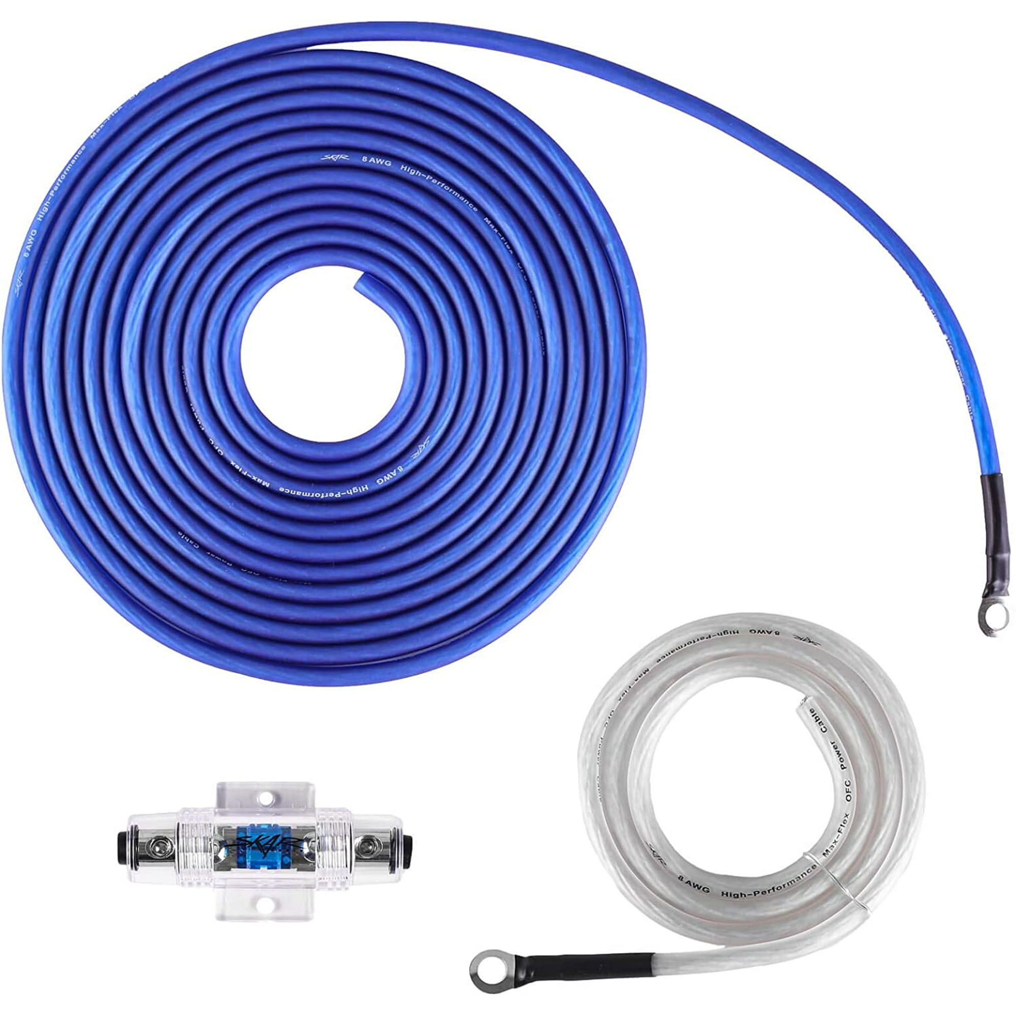 SKAR8MANL-CCA Skar Audio 8 Gauge CCA Complete Amplifier Installation Wiring Kit SKAR8MANL-CCA Skar Audio 8 Gauge CCA Complete Amplifier Installation Wiring Kit